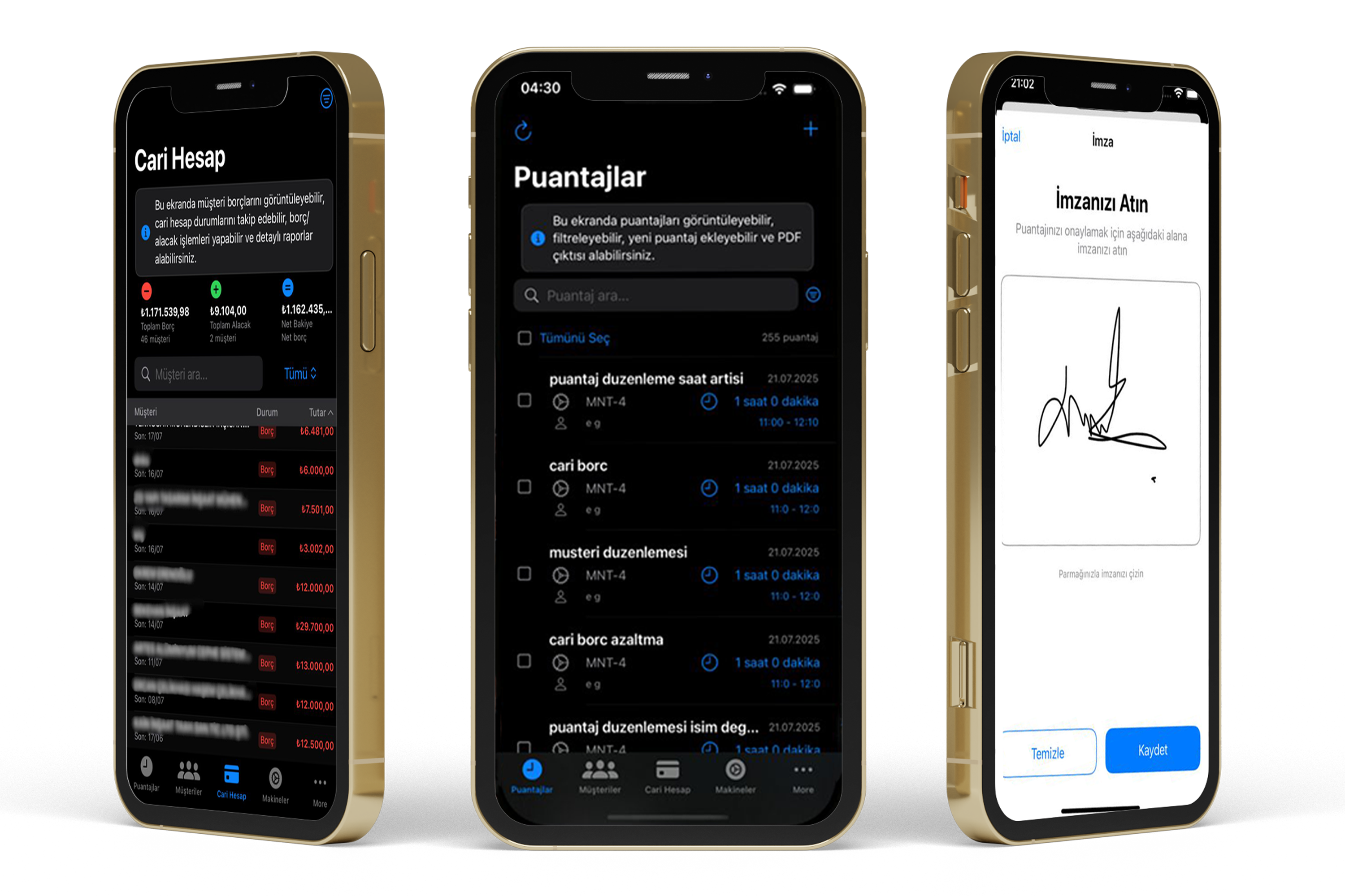 Üçlü telefon mockupları - masaüstü, mobil ve tablet arayüzleri